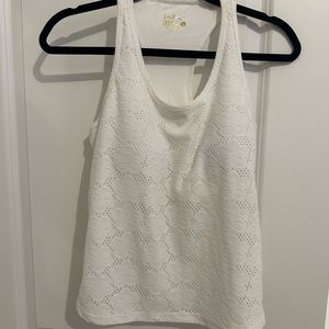 Lilly Pulitzer UPF 50 Luxletic Asana Bra Tank Top White Size Small